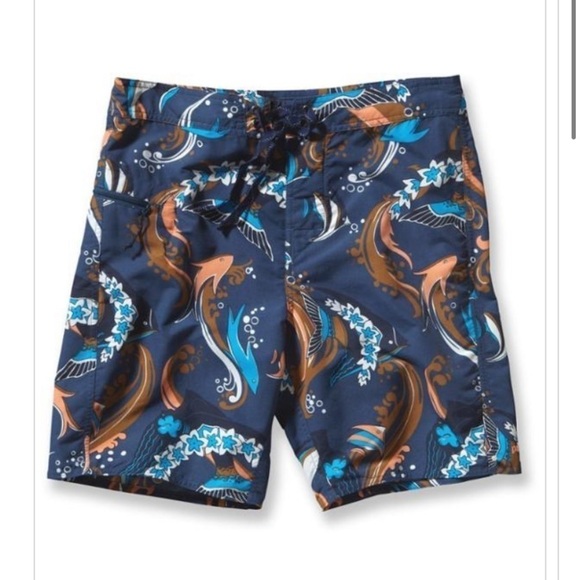 Patagonia Minimalist Wavefarer Board Shorts XS (28) blue fish